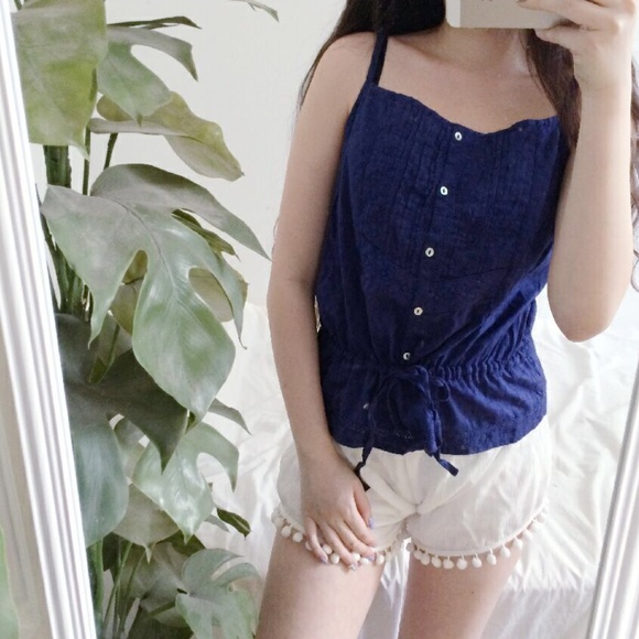 lace blue top