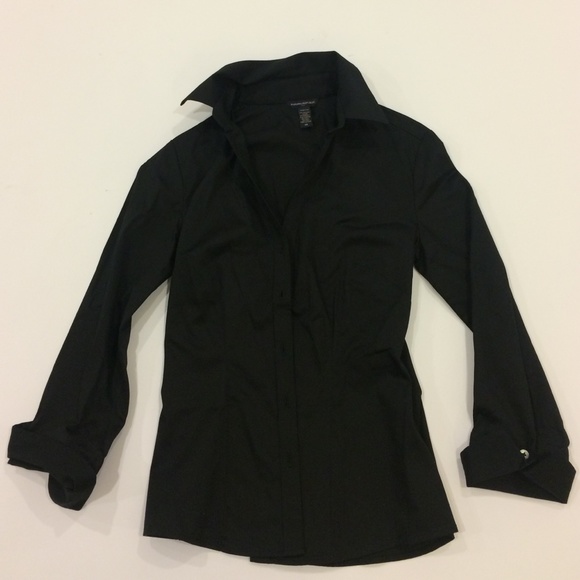 Black collared blouse