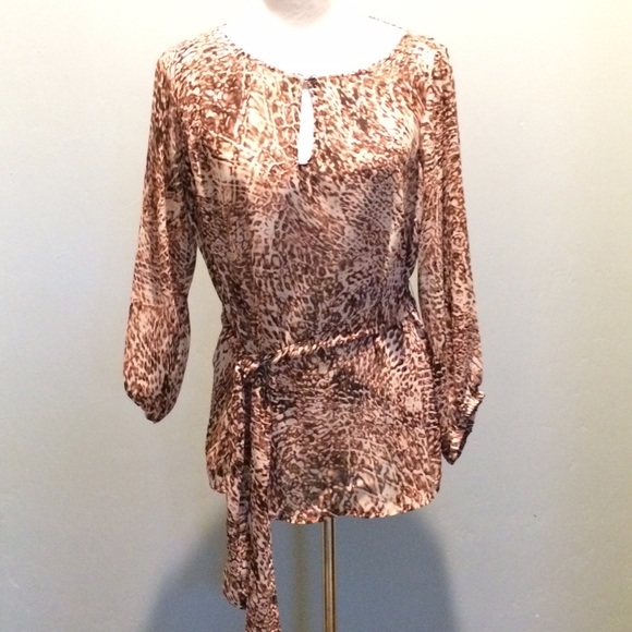 Animal print sheer blouse SALE