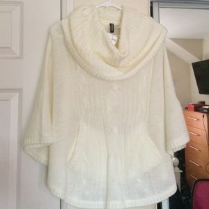 H&M cream colored poncho.