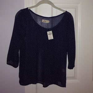 🚫🚫 SOLD 🚫🚫 Sheer polka dot shirt
