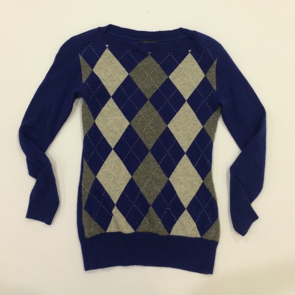 Argyle cashmere sweater
