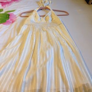 Off white silvery backless dressy size 6petite