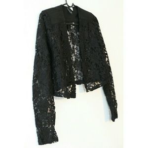 Lace Crop Blazer Jacket