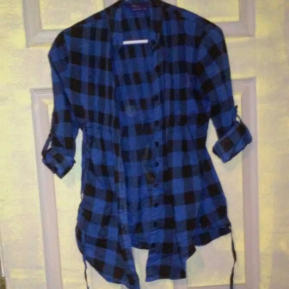 Flannel blue and black