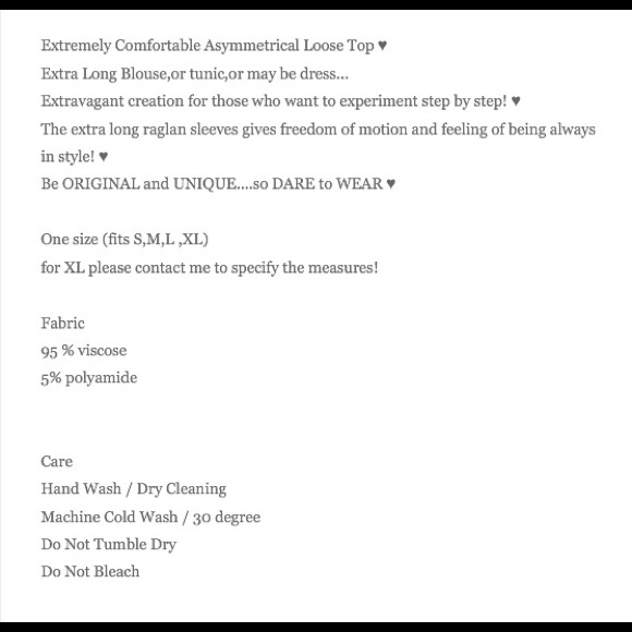 Asymmetrical loose dress or top - Picture 4 of 4