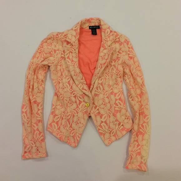 Floral print lightweight lace blazer - Picture 1 of 3