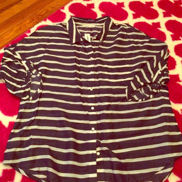 Navy Stripe Blouse