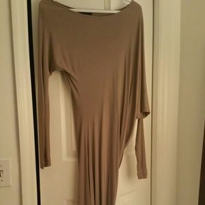 Draped taupe BCBG Dress