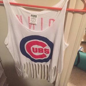 Victoria secret PINK cubs fringe tank