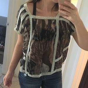 Allsaints boxy crop top