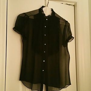 Sheer ruffled button down from Rugby Ralph Lauren