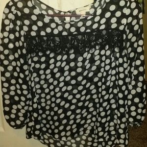PolkaDot sheer shirt