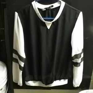 Sheer varsity long sleeve