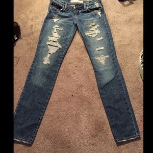 Distressed jeans