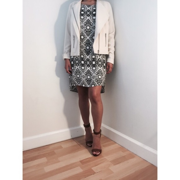 Bar III black & white shift dress new!