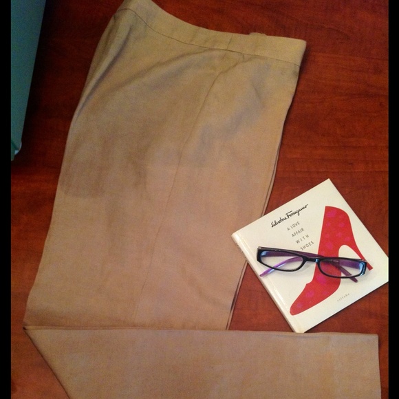 Giorgio Armani Collezione Linen Khaki Safari Pant - Picture 1 of 4