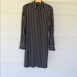 Black and gray striped dress