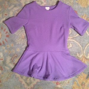 Purple H&M Peplum Top