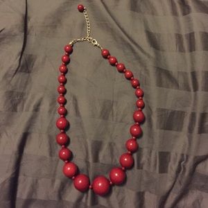 Charlotte Russe red beaded necklace