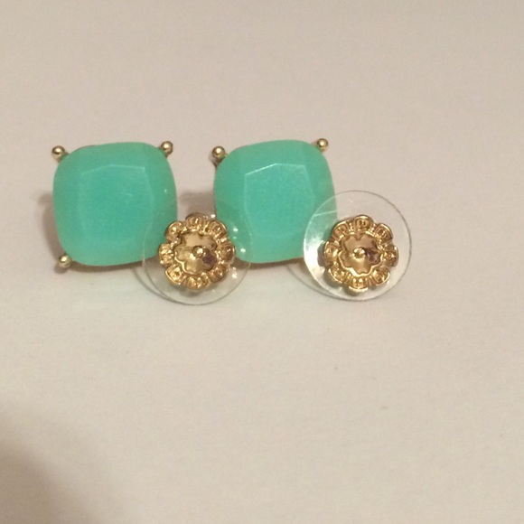 Gold and green / turquoise Kate Spade Earrings