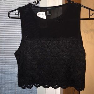 Black crop top