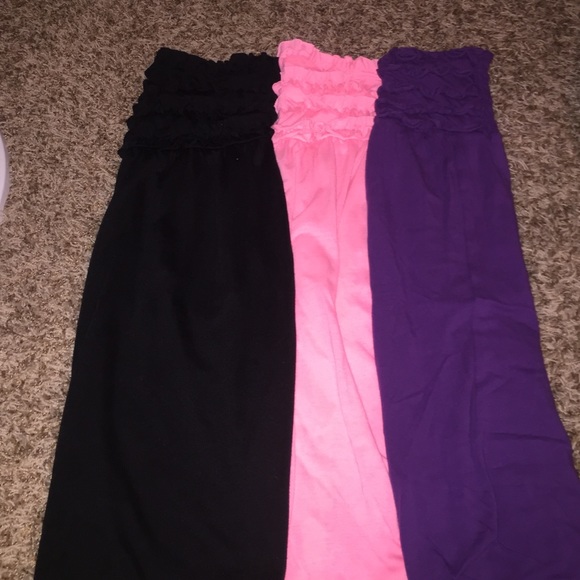 Black, coral, and deep purple swimsuit cover ups!