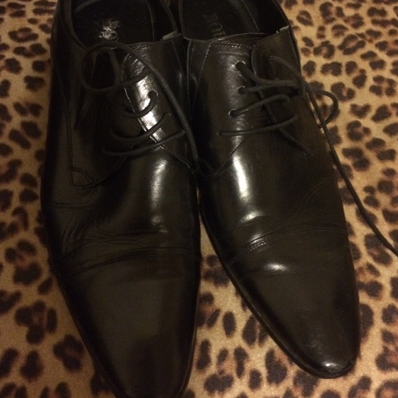 Man bougast black leather shoes - Picture 1 of 4