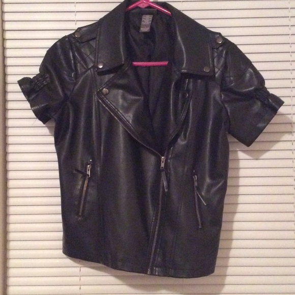 Faux Leather Blk Jacket 🔥