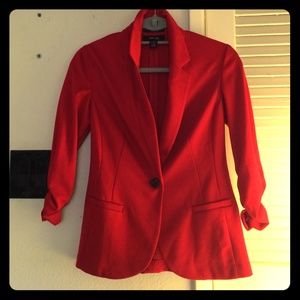 Red fitted blazer
