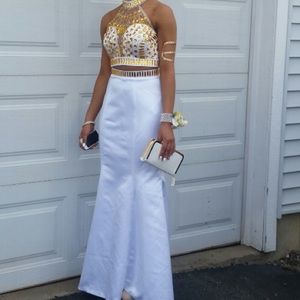 Two piece prom dress