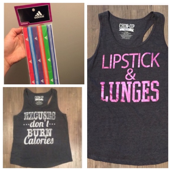 Chin Up Tops - Workout Bundle 💦💪 2 Tanks and 6 Headbands