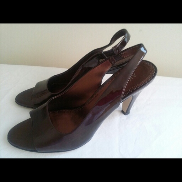 Chocolate Sling Back Heels - Picture 1 of 1