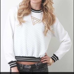 White sweatshirt and pants