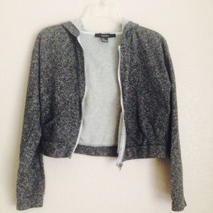 Cropped grey hoodie!