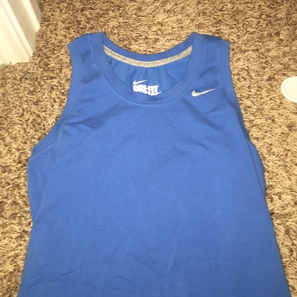 Light blue dri fit Nike shirt