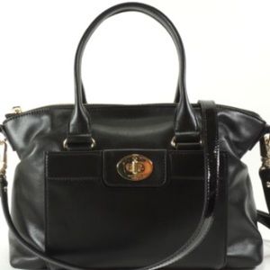 Kate Space Hampton Road Black Leather Bag