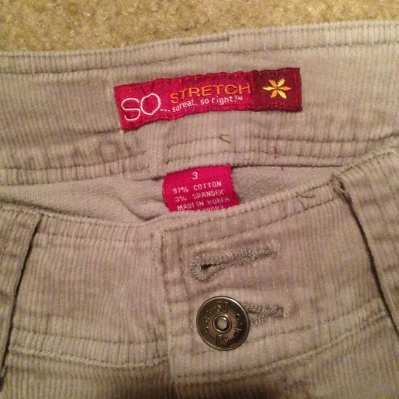 SALE! Tan/purple flare corduroys! - Picture 2 of 2