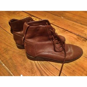Vintage leather ankle boots