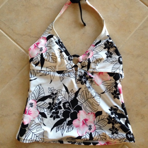 Floral swim top