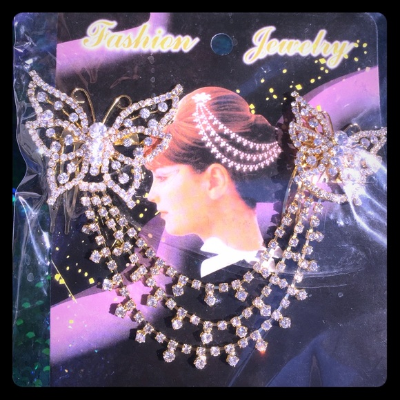 😍Rhinestone double comb hair clip💖 - Picture 1 of 2