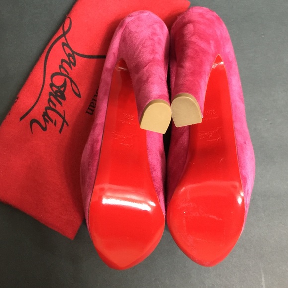 $1395 CHRISTIAN LOUBOUTIN SHAMELESS PEEPTOE 39 1/2 - Picture 2 of 4