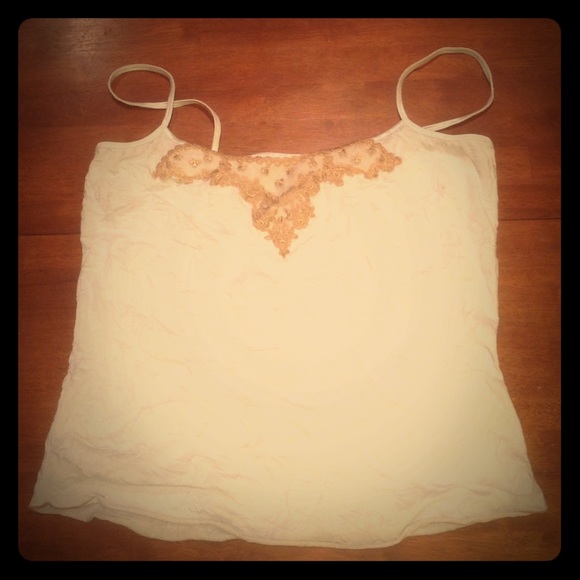 Pale Blue Embellished Free People Tank. NWOT.