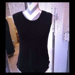 Black layered sleeveless top