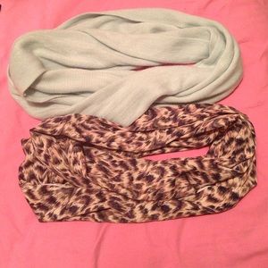 two infinity scarves