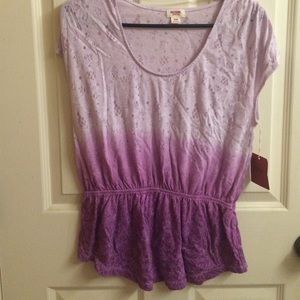 Short sleeve purple M shirt