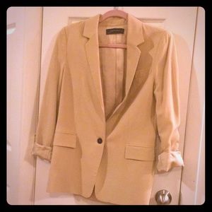 Zara Beige Silk Blazer