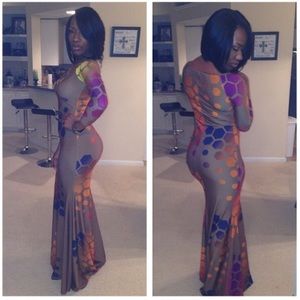 Multicolored Mermaid Dress