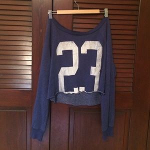 Nordstrom bp navy #23 cropped comfy sweater rawhem