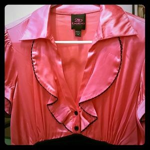 Bebe top. Black and pink .